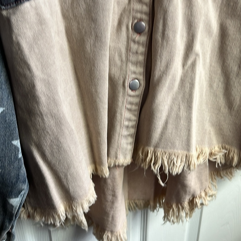 Pol Star Patterned Button-Up Denim Jacket - image 4